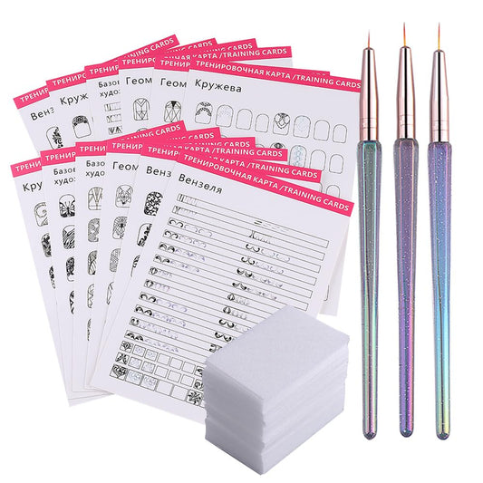 STZPRONAIL practice nail book with 12 patterns for at-home learning
