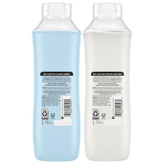 Suave bathroom counter display featuring the shampoo and conditioner set.