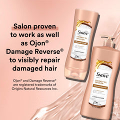 Close-up of Suave Coconut Oil Infusion Conditioner texture for lightweight moisture.
