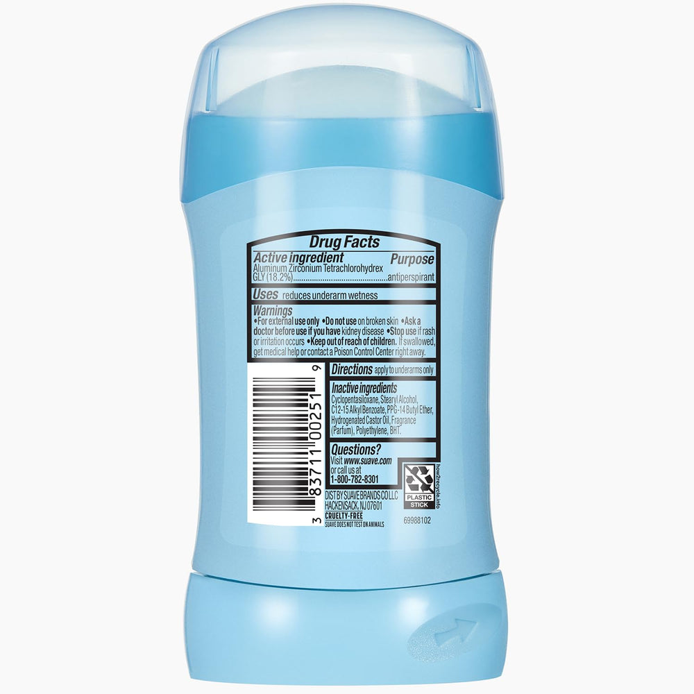Illustration of anti-stain formula claim on Suave Coconut Kiss.