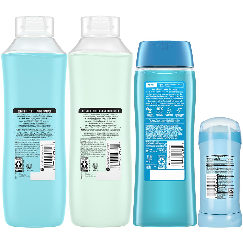 Suave deodorant stick packaging highlights 48-hour protection.