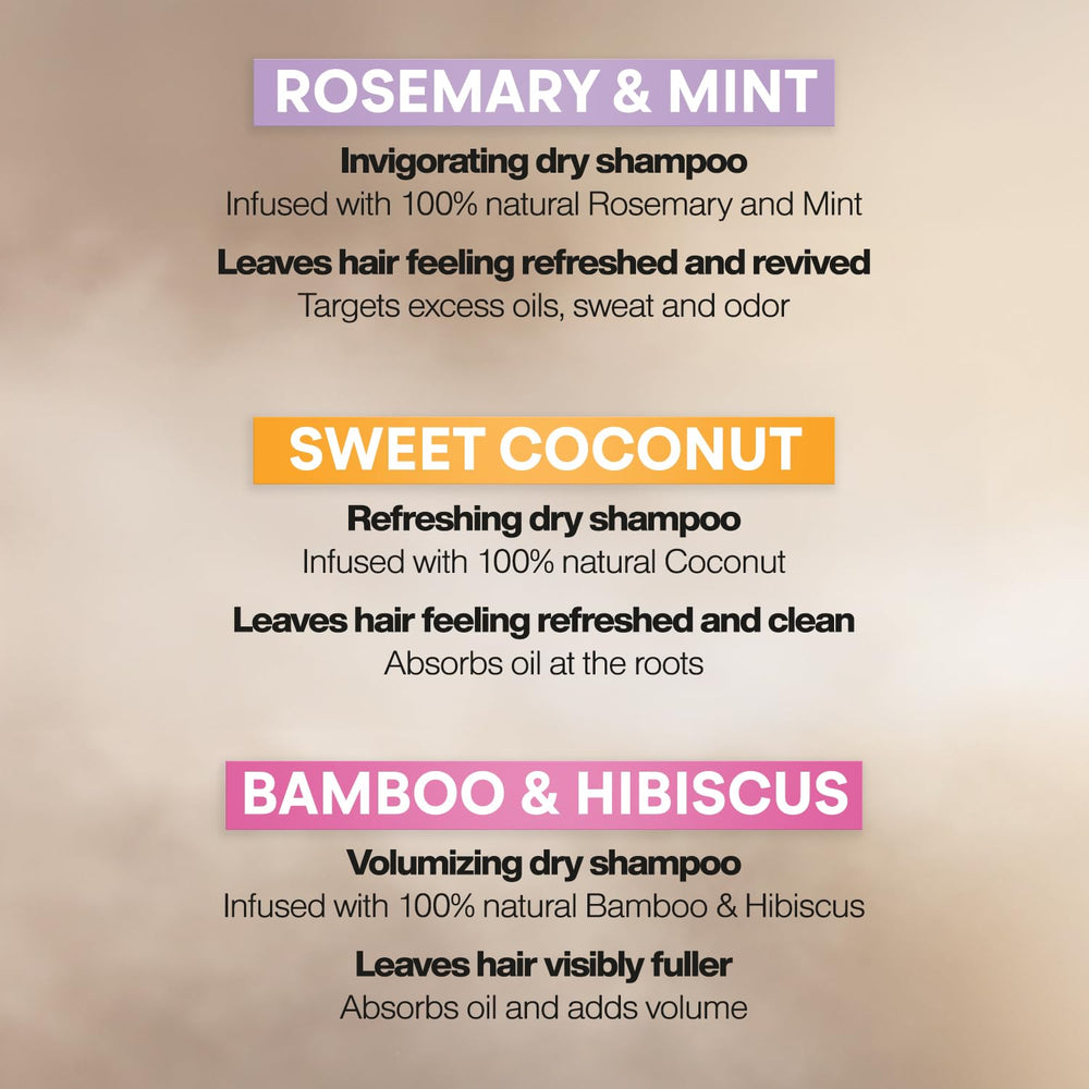 Suave dry shampoo bamboo-hibiscus-bottle adding lightweight volume