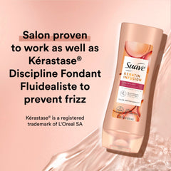 Conditioner dispensing shows detangling support for soft, manageable hair