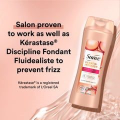 Shampoo stream demonstrates easy distribution for smooth cleansing by Suave