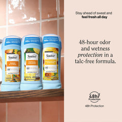 Suave Mango & Citrus deodorant stick front view for everyday freshness