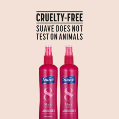 Front view of Suave Max Hold bottle for salon-ready finish.