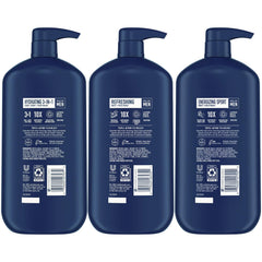 Suave Men Refreshing Body + Face Wash bottle ready for cleansing.