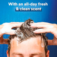 Suave Men on shower shelf conveys clean masculine routine.