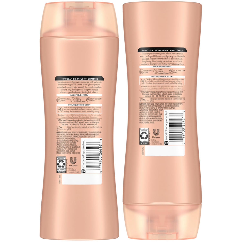 Argan oil details on the Suave packaging highlight hydration.