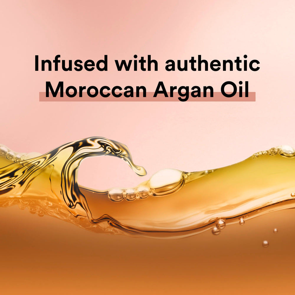 Detangled, frizz-free hair with Suave Moroccan Oil Infusion Conditioner.
