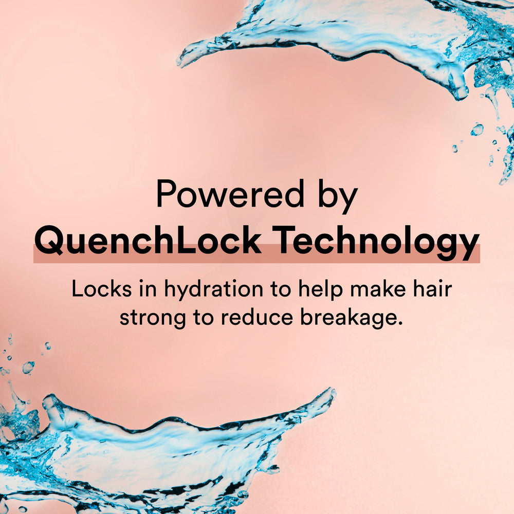 Suave Moroccan Oil Infusion with QuenchLock micro-moisturizers hydrates hair.