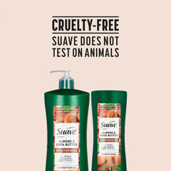 Packaging details emphasizing almond and shea butter formula