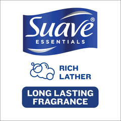 Suave Shampoo and Conditioner set packaging showcasing family-sized bottles.