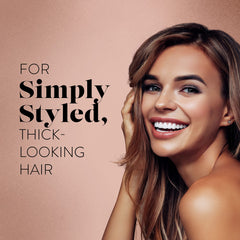 Suave Simply Styled thickening cream on wet hair enables even distribution