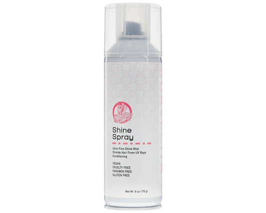 Suavecita Shine Spray bottle front view for a lightweight, radiant finish on dry hair.
