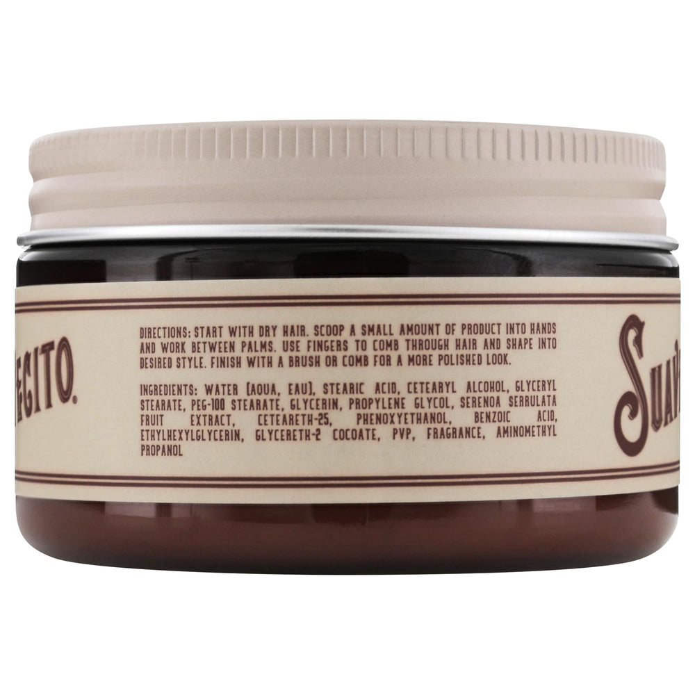 Suavecito DHT-blocker cream in use for styling and thinning appearance