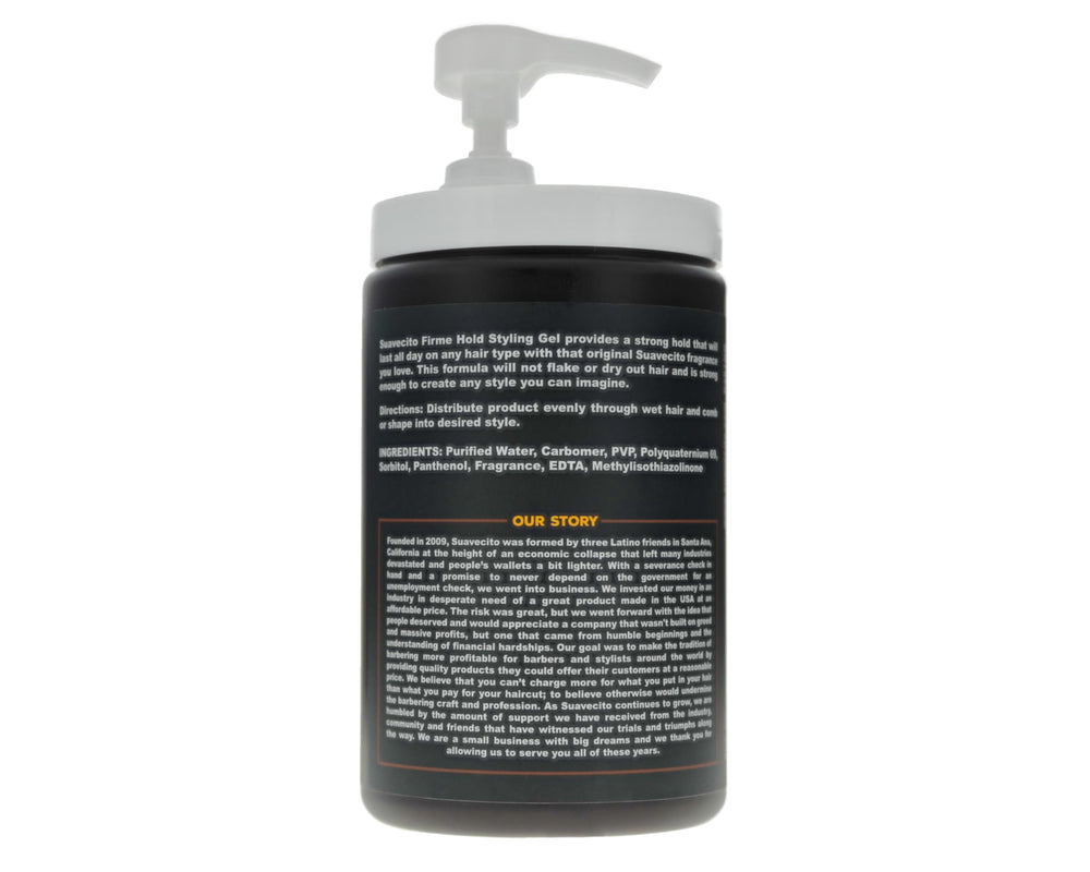 Suavecito Firme Hold gel with original fragrance for versatile styling.