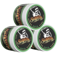 Creamy texture of Suavecito Matte Pomade ready to blend into hair.