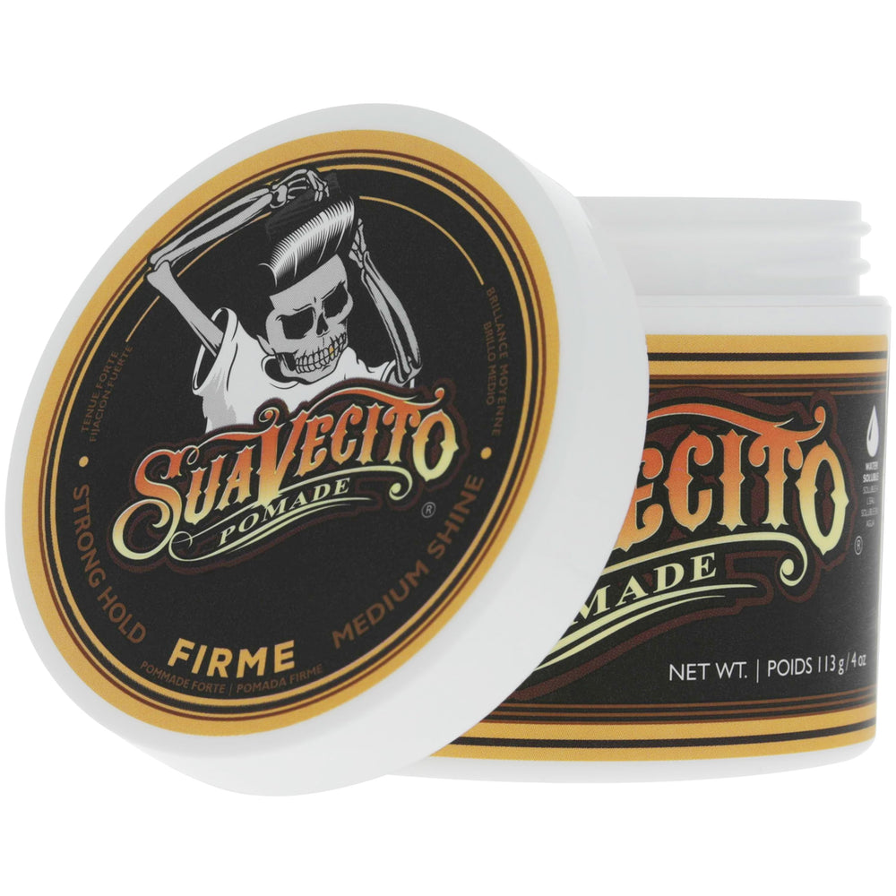 Hair ready for combing after applying Suavecito Pomade Firme