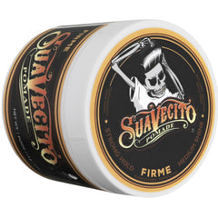 Jar texture of Suavecito Pomade Firme emphasizing creamy consistency