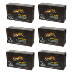 Suavecito Tiki Rum soap bar pack shot with six moisturizing bars.