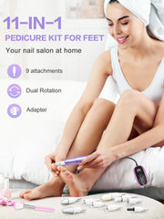 SUBAY callus removal head in use on tough skin