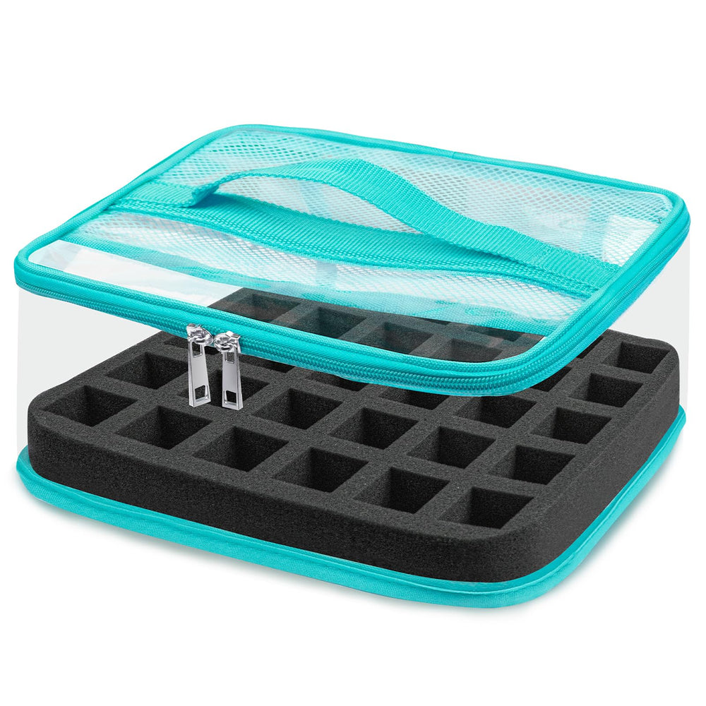 Subay clear nail polish organizer displaying 30 bottles for easy color selection.