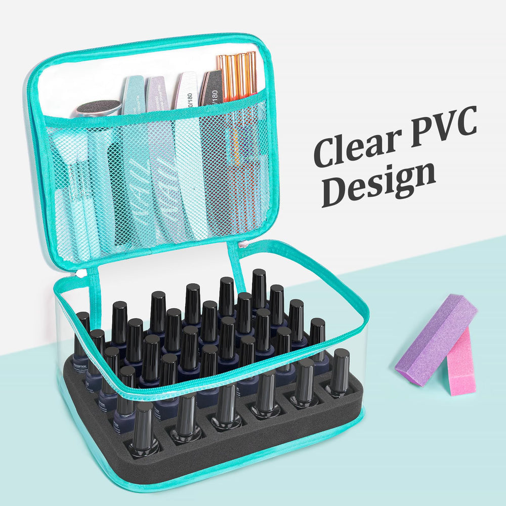 Subay mesh pocket stores nail files and clippers for a complete kit.