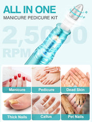 SUBAY nail drill kit with LED speed display for precise control.
