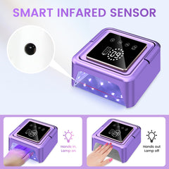 Subay UV Nail Lamp 108W detachable base allows easy cleaning and flexible placement