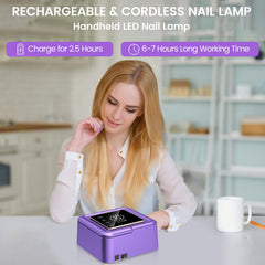 Subay UV Nail Lamp 108W digital display highlighting timer presets for precise curing