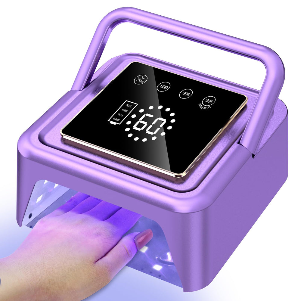 Subay UV Nail Lamp 108W front view showing portable cordless design for convenient manicures