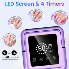 Subay UV Nail Lamp 108W interior with 36 beads delivers even 360° curing