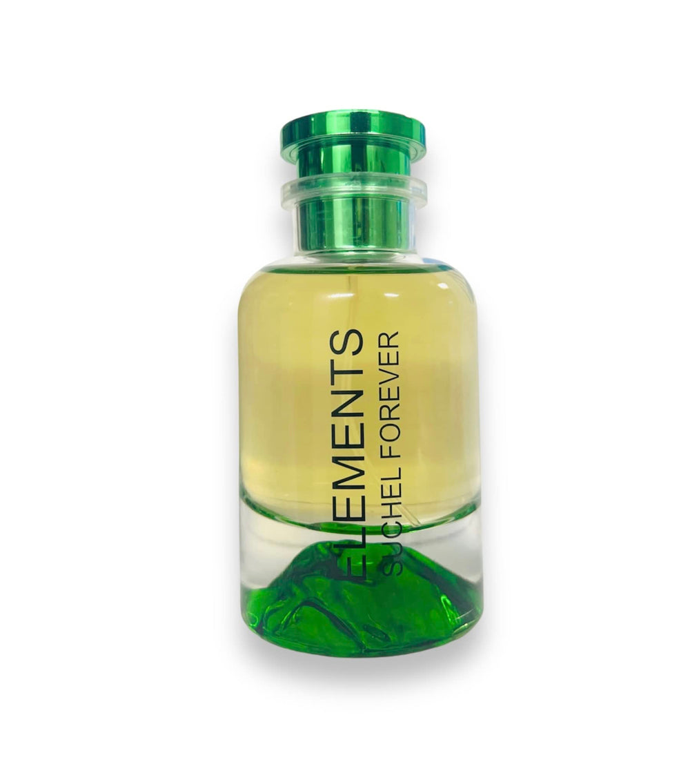 SUCHEL FOREVER Elements bottle front, premium look for confident, refined daily wear.