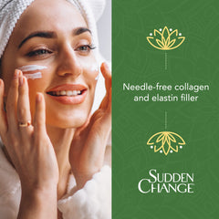 Sudden Change Collagen Elastin Support close-up suggests improved skin elasticity.