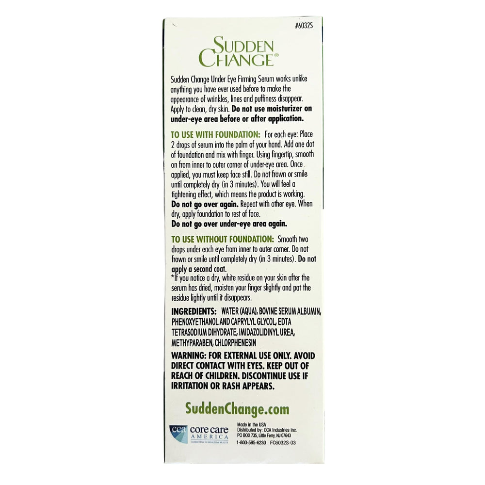 Pack of two Sudden Change serums ready for routine use