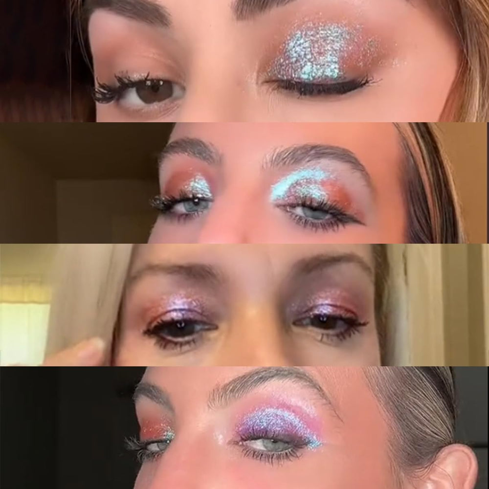 Sudxin Adriana Nicole Ethereal eyeshadow shifts from blue to brown with multidimensional shimmer.