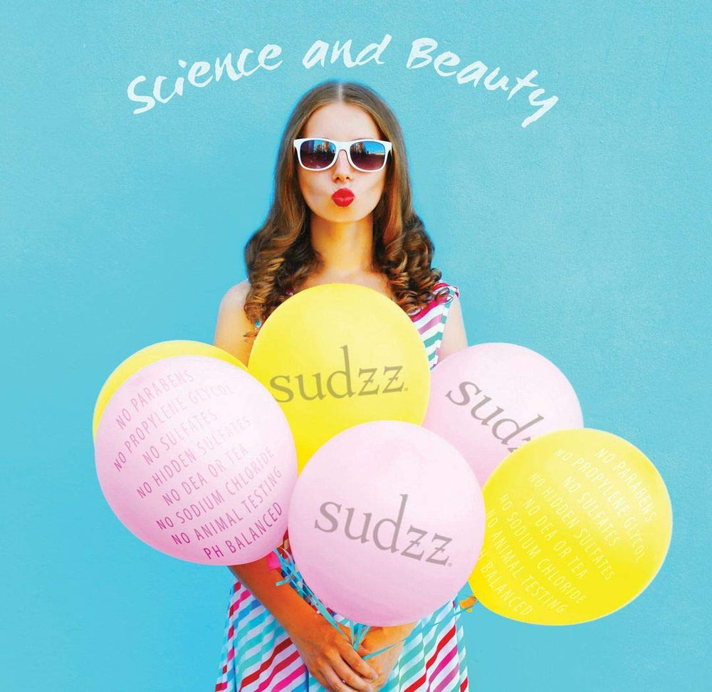 SUDZZFX AquaFix label closeup highlights sulfate-free, color-safe conditioning.