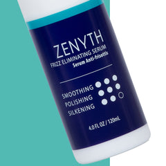 SUDZZFX Zenyth serum applied to dry hair for humidity resistance
