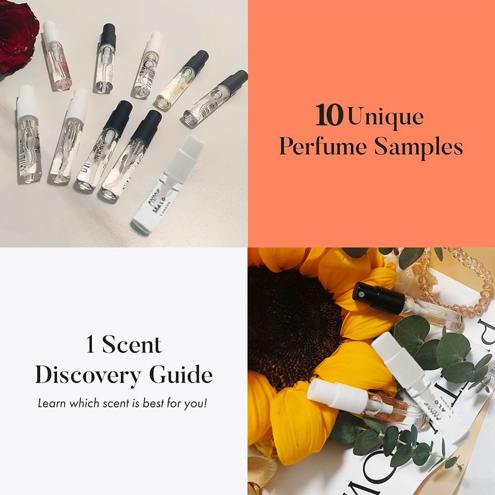 Sufeasdf designer sample vials close-up highlighting premium fragrance options.