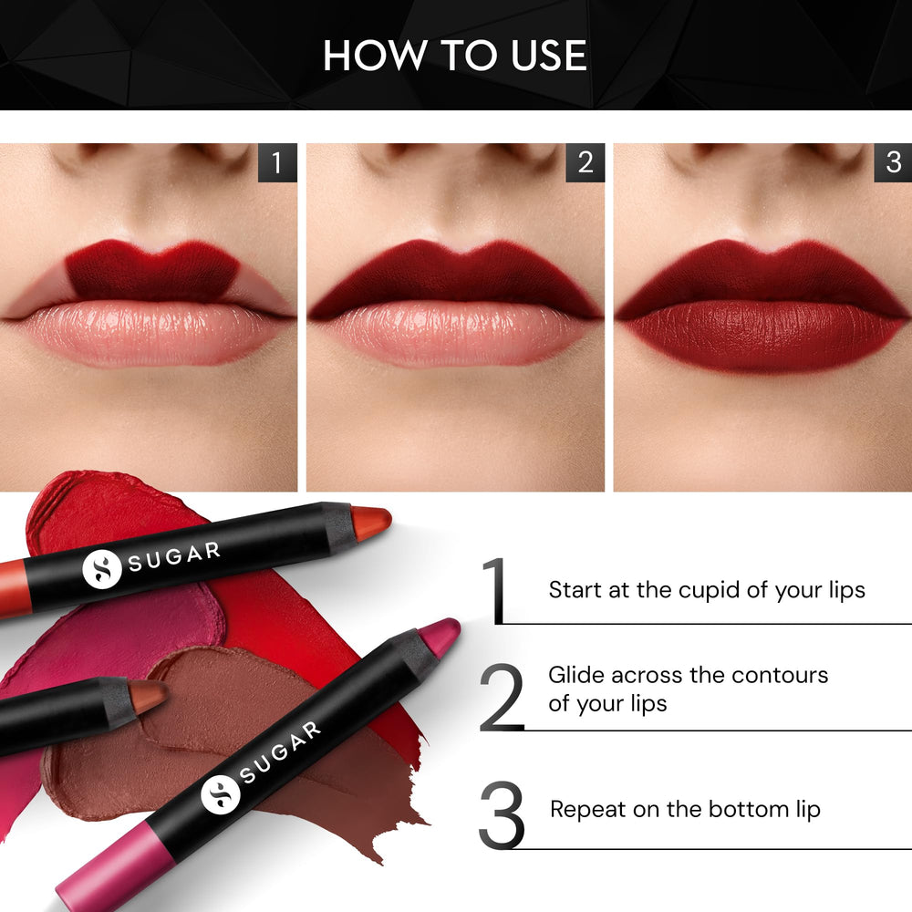 SUGAR Matte as Hell on lips in Rachel Berry demonstrates full coverage and long-lasting colour