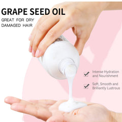 Hair shows natural shine and vitality after conditioner use.