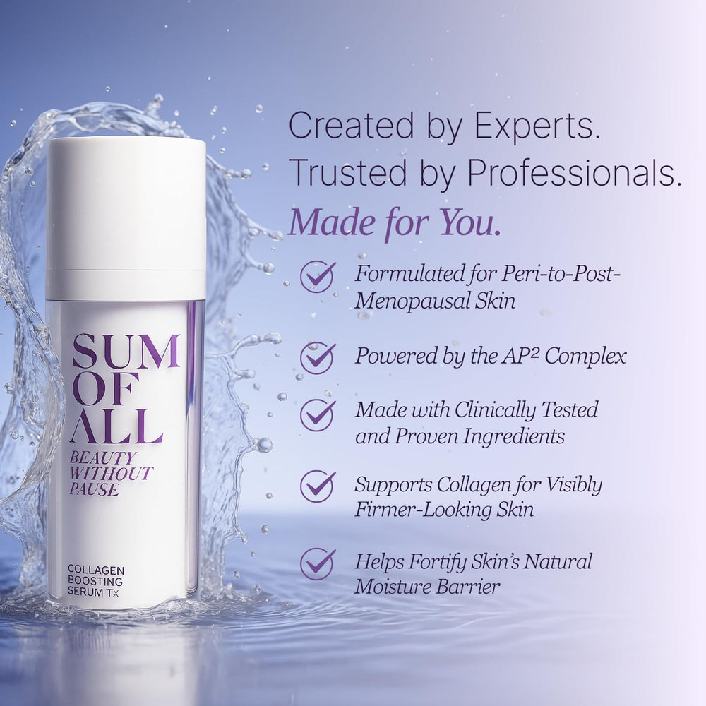 Sum Of All overnight resurfacing serum smooths texture over time.