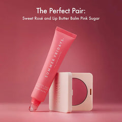 Summer Fridays Blush Butter Balm dewy glow on skin with lasting hydration