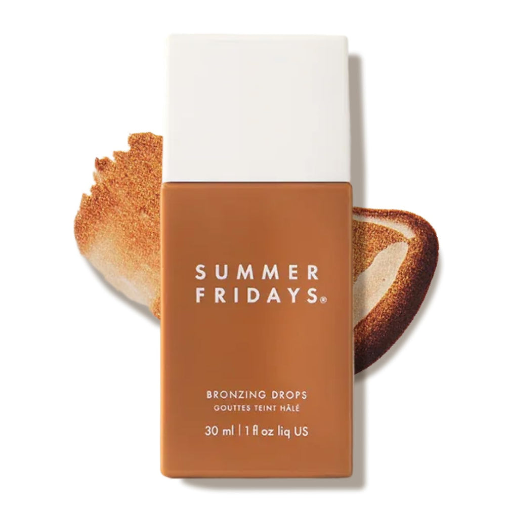 Summer Fridays Bronzing Drops bottle close-up for a natural sun-kissed glow.