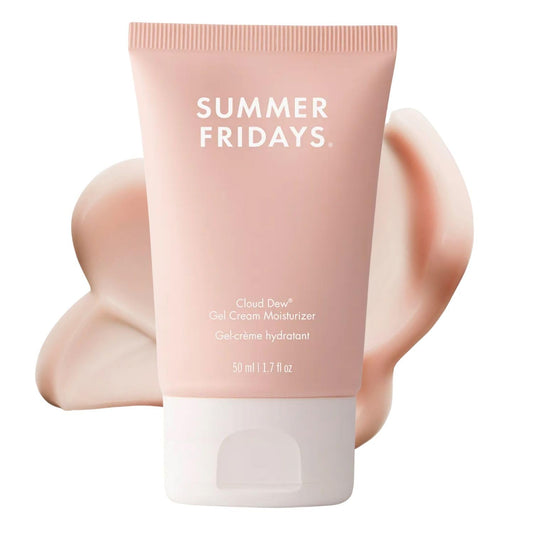 Summer Fridays Cloud Dew Gel Cream bottle closeup for lightweight hydration