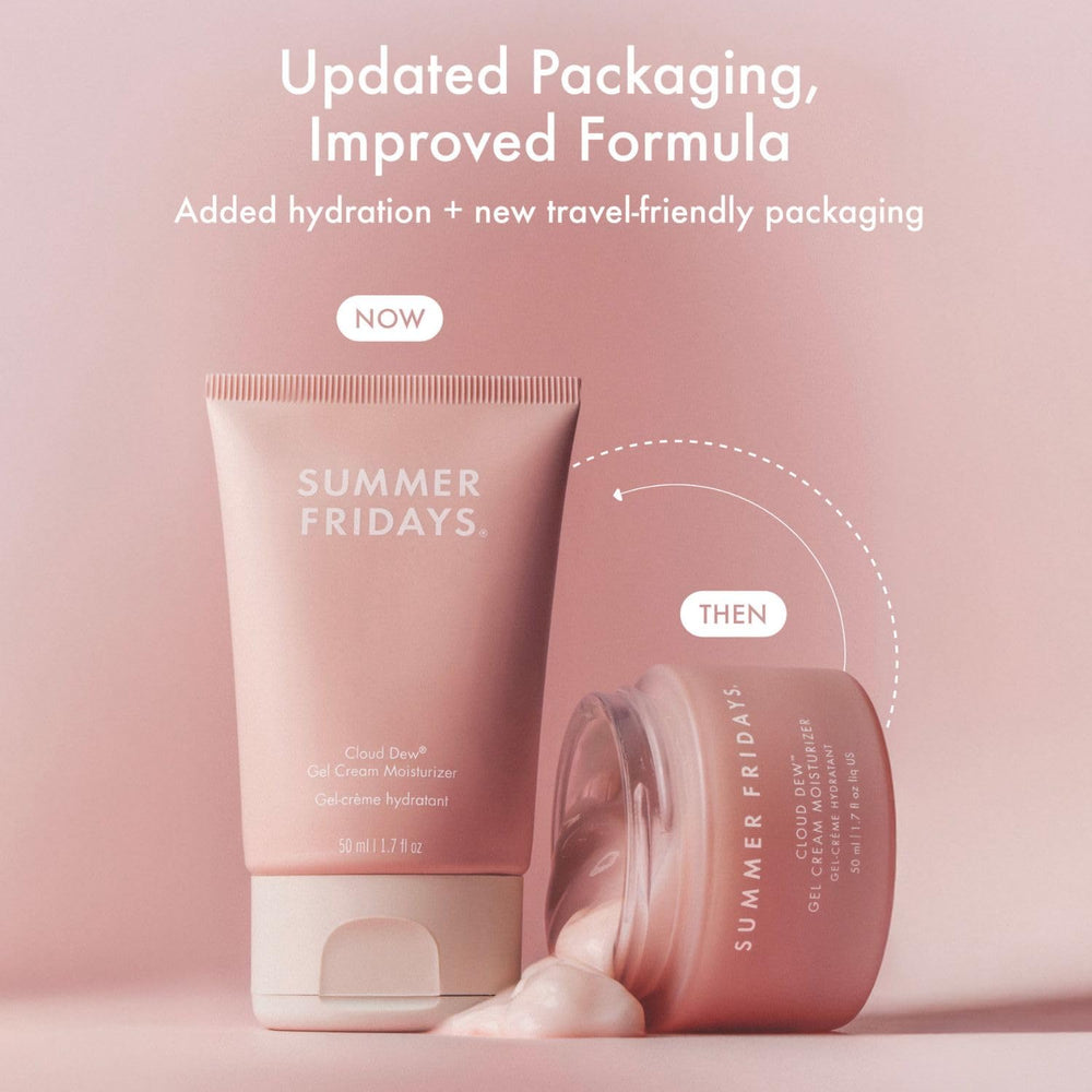 Swatch of Summer Fridays Cloud Dew gel cream reveals weightless hydration and dewy glow