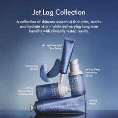 Summer Fridays Jet Lag Mask Mini ingredient shot emphasizes calming allantoin and cucumber extract