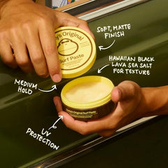 Sun Bum matte finish texture with sea salt for casual beach look