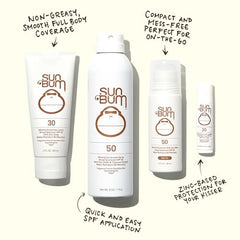 Applying Sun Bum Mineral SPF 50 shows easy spread and matte finish.